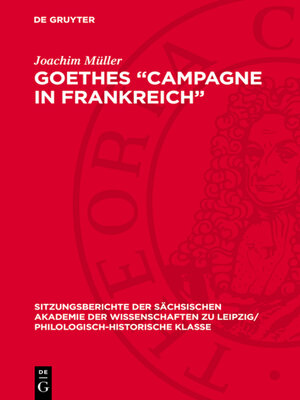 cover image of Goethes „Campagne in Frankreich"